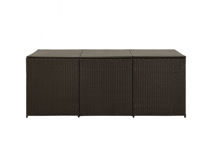 Sonata Градински сандък за съхранение, полиратан, 180x90x75 см, кафяв Sonata Градински сандък за съхранение, полиратан, 180x90x75 см, кафяв