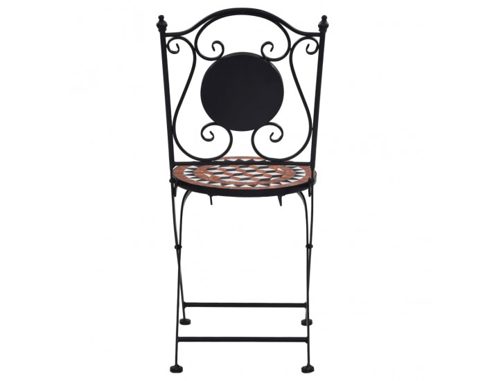 Sonata Мозаечни бистро столове, 2 бр, кафяви, керамика Sonata Мозаечни бистро столове, 2 бр, кафяви, керамика