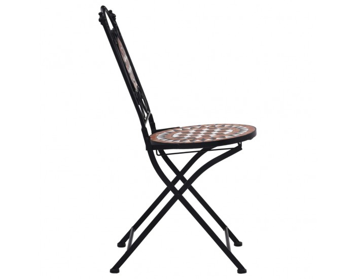 Sonata Мозаечни бистро столове, 2 бр, кафяви, керамика Sonata Мозаечни бистро столове, 2 бр, кафяви, керамика