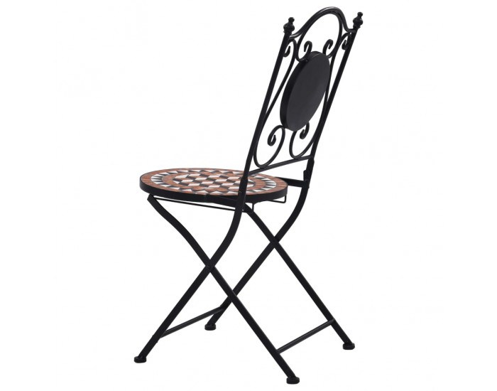 Sonata Мозаечни бистро столове, 2 бр, кафяви, керамика Sonata Мозаечни бистро столове, 2 бр, кафяви, керамика