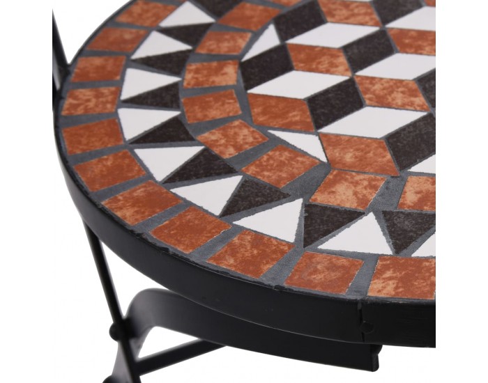 Sonata Мозаечни бистро столове, 2 бр, кафяви, керамика Sonata Мозаечни бистро столове, 2 бр, кафяви, керамика