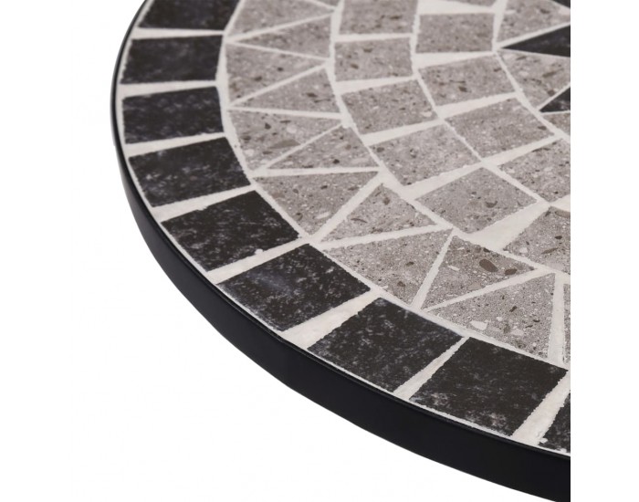 Sonata Мозаечна бистро маса, сива, 61 см, керамика