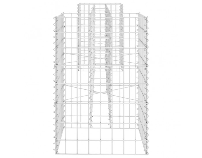 Sonata Габион плантер Н-образен, стоманена тел, 260x40x60 cм