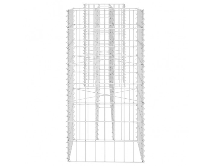 Sonata Габион плантер Н-образен, стоманена тел, 260x40x80 cм