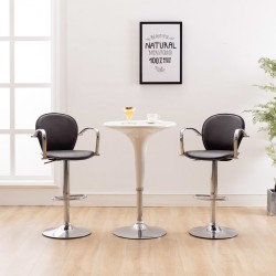 Sonata H Бар табуретки с подлакътници, 2 бр, кафяви, изкуствена кожа Sonata H Бар табуретки с подлакътници, 2 бр, кафяви, изкуствена кожа - Бар столове