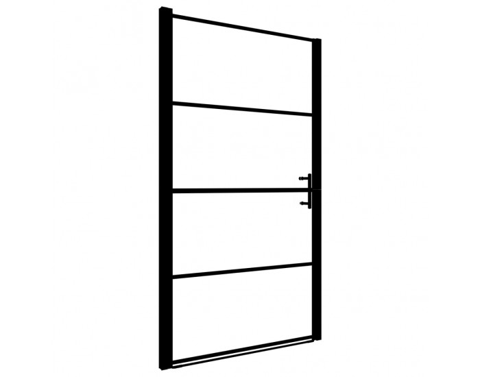 Sonata Врата за душ, закалено стъкло, 81x195 см, черна