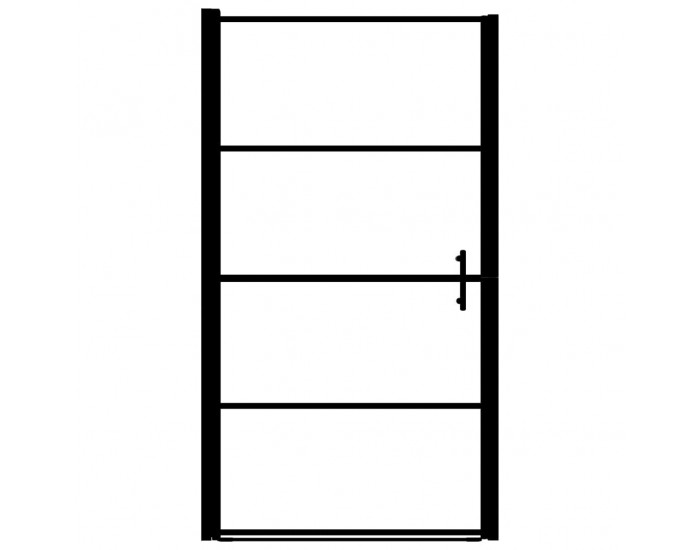 Sonata Врата за душ, закалено стъкло, 81x195 см, черна