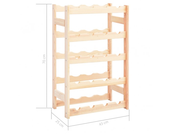 Sonata Стойка за вино за 20 бутилки, борова дървесина