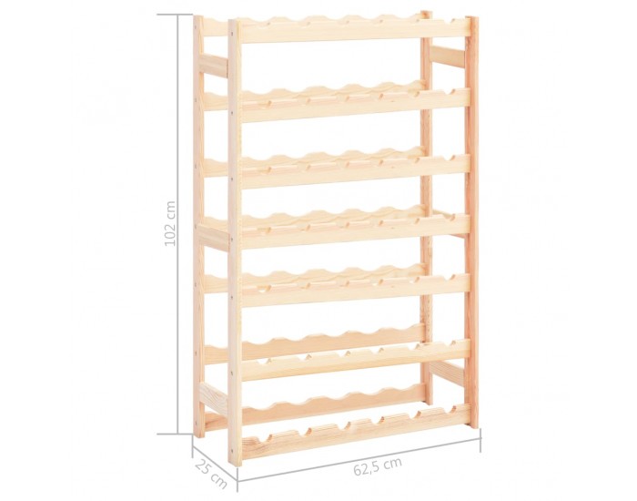 Sonata Стойка за вино за 42 бутилки, борова дървесина