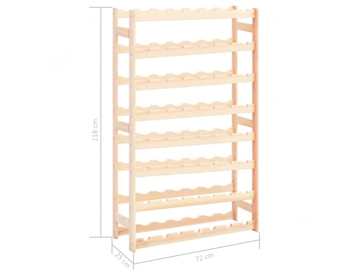 Sonata Стойка за вино за 56 бутилки, борова дървесина