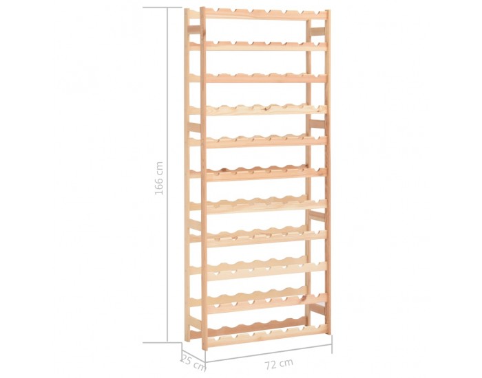 Sonata Стойка за вино за 77 бутилки, борова дървесина