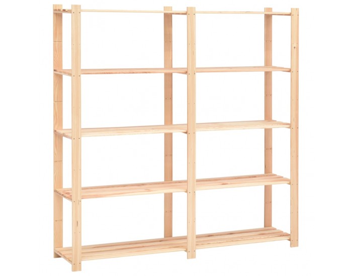 Sonata 5-етажен стелаж, 170x38x170 см, бор масив, 500 кг