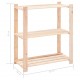 Sonata 3-етажен стелаж, 80x38x90 см, бор масив, 150 кг Sonata 3-етажен стелаж, 80x38x90 см, бор масив, 150 кг