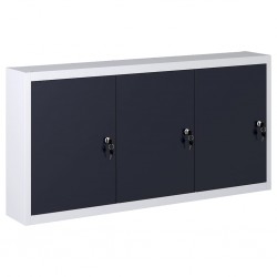 Sonata Стенен шкаф за инструменти, индустриален, метал, сиво и черно - Мебели от метал