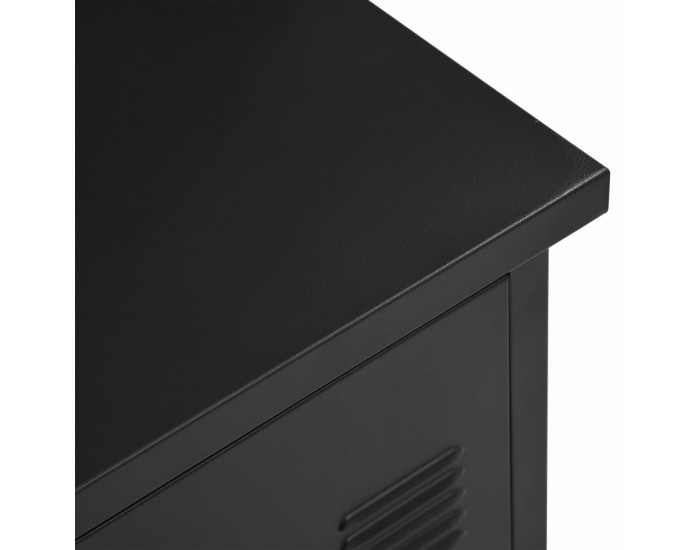 Sonata Бюро с чекмеджета, индустриално, черно, 120x55x75 см, стомана
