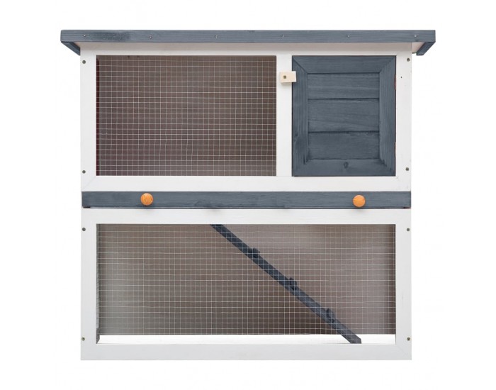 Sonata Външна клетка за зайци, 1 врата, сива, дърво