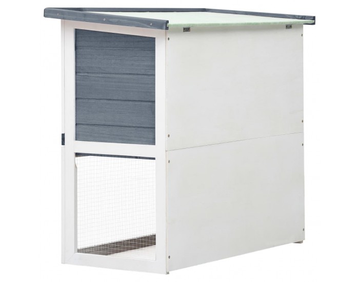 Sonata Външна клетка за зайци, 1 врата, сива, дърво