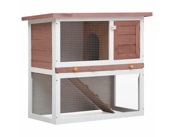Sonata Външна клетка за зайци, 1 врата, кафява, дърво