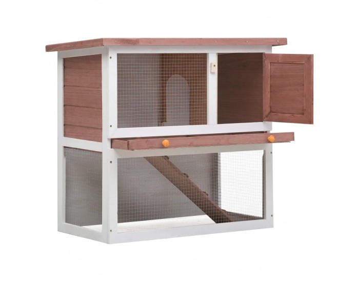 Sonata Външна клетка за зайци, 1 врата, кафява, дърво
