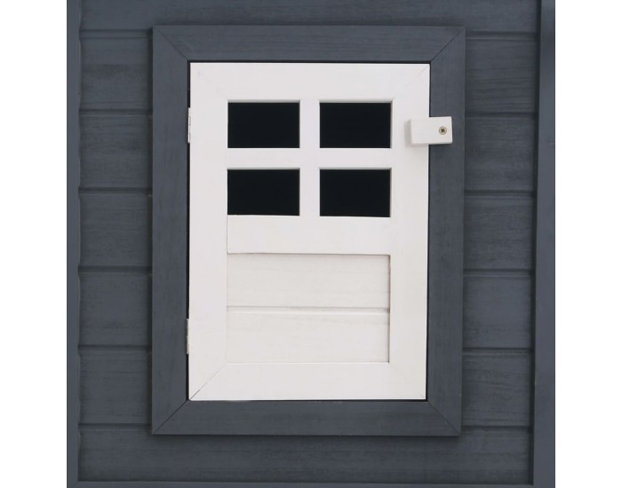 Sonata Кокошарник за открито с 1 отделение за яйца, сив, дървен