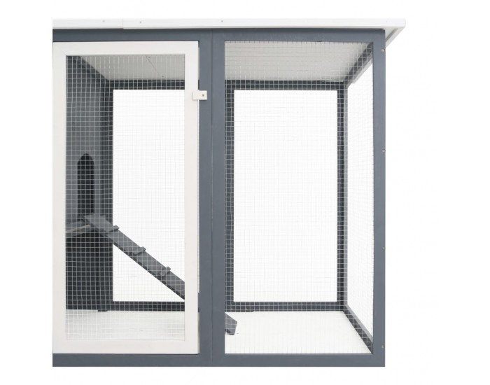 Sonata Кокошарник за открито с 1 отделение за яйца, сив, дървен