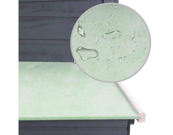 Sonata Кокошарник за открито с 1 отделение за яйца, сив, дървен