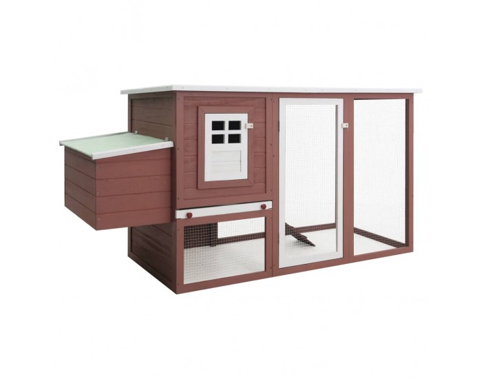 Sonata Кокошарник за открито с 1 отделение за яйца, кафяв, дървен