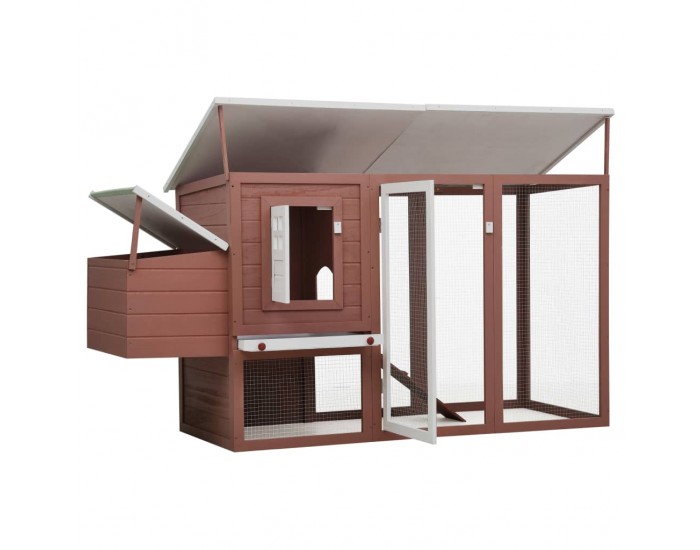 Sonata Кокошарник за открито с 1 отделение за яйца, кафяв, дървен