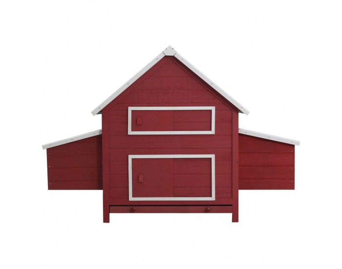 Sonata Птичарник/кокошарник, червен, 157x97x110 cм, дърво