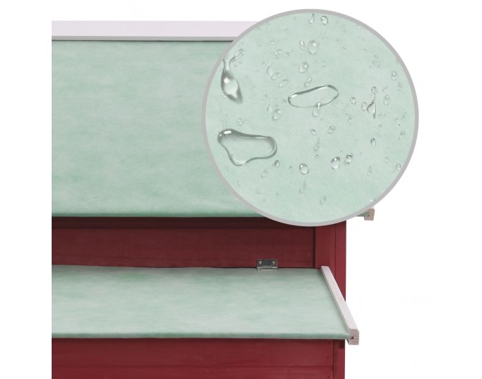 Sonata Птичарник/кокошарник, червен, 157x97x110 cм, дърво