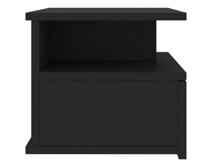Sonata Нощни шкафчета за стена, 2 бр, черни, 40x31x27 см, ПДЧ