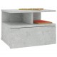 Sonata Нощни шкафчета за стена, 2 бр, бетонно сиви, 40x31x27 см, ПДЧ