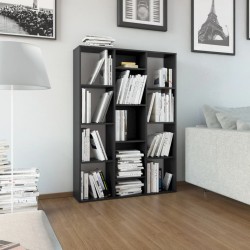 Sonata Разделител за стая/библиотека, черен, 100x24x140 см, ПДЧ - Шкафове, Витрини, Модулни секции