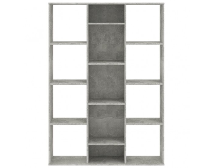 Sonata Разделител за стая/библиотека, бетонно сив, 100x24x140 см, ПДЧ