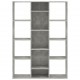 Sonata Разделител за стая/библиотека, бетонно сив, 100x24x140 см, ПДЧ