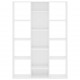 Sonata Разделител за стая/библиотека, бял гланц, 100x24x140 см, ПДЧ
