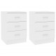 Sonata Нощни шкафчета, 2 бр, бели, 38x35x56 см, ПДЧ