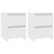 Sonata Нощни шкафчета, 2 бр, бели, 30x30x40 см, ПДЧ