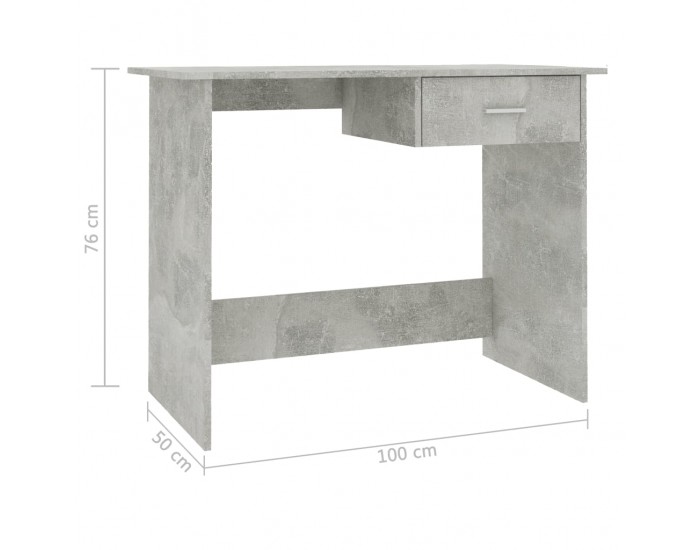 Sonata Бюро, бетонно сиво, 100x50x76 см, ПДЧ