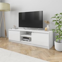 Sonata ТВ шкаф, бяло със силен гланц, 120x30x35,5 см, ПДЧ - ТВ шкафове