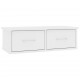 Sonata Стенен рафт с чекмеджета, бял, 60x26x18,5 см, ПДЧ