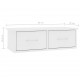 Sonata Стенен рафт с чекмеджета, бял, 60x26x18,5 см, ПДЧ