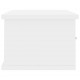 Sonata Стенен рафт с чекмеджета, бял гланц, 60x26x18,5 см, ПДЧ