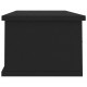 Sonata Стенен рафт с чекмеджета, черен, 90x26x18,5 см, ПДЧ