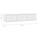 Sonata Стенен рафт с чекмеджета, бял силен гланц, 90x26x18,5 см, ПДЧ