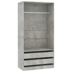 Sonata Гардероб, бетонно сиво, 100x50x200 см, ПДЧ - Спалня