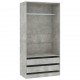 Sonata Гардероб, бетонно сиво, 100x50x200 см, ПДЧ