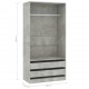 Sonata Гардероб, бетонно сиво, 100x50x200 см, ПДЧ