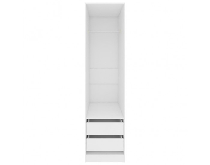 Sonata Гардероб с чекмеджета, бял, 50x50x200 см, ПДЧ