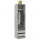 Sonata Гардероб с чекмеджета, бетонно сив, 50x50x200 см, ПДЧ